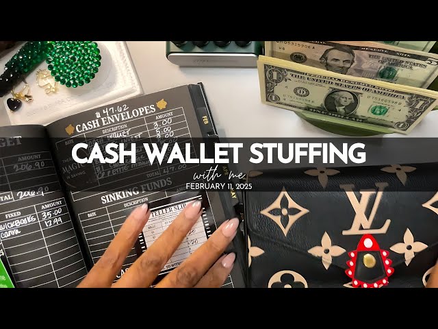 💰CASH STUFFING WALLET & DEPOSITS! 💵 Investments Sinking Funds & Beyoncé's Cowboy Carter Cash Deposit