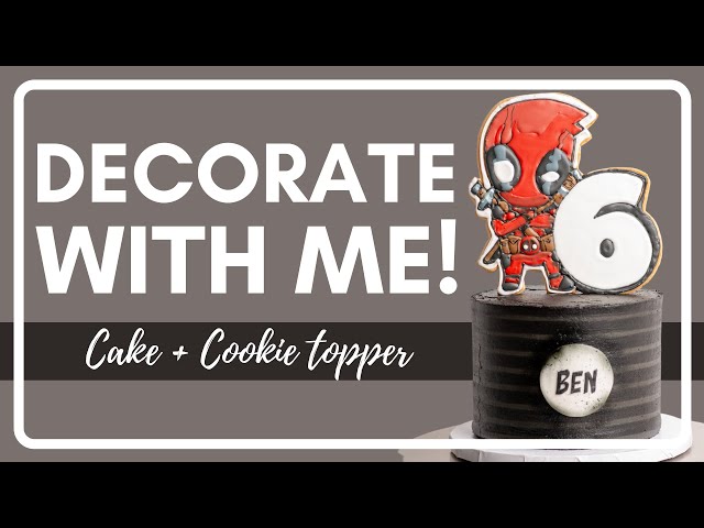 CAKE DECORATING VLOG: Cake with Cookie Topper!