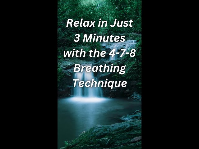 4-7-8 Breathing Technique: Relax & Reduce Stress in Just 3 Minutes | Sleep & Anxiety Relief #shorts