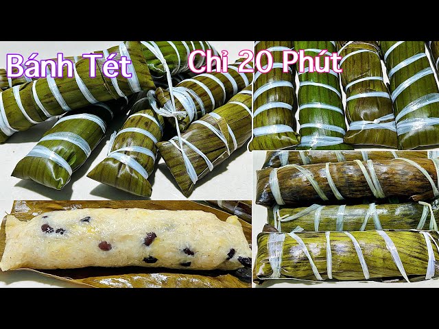 Nhà Có Nếp Gói Bánh Tét Kiểu Này Cấp Tốc Mà Ngon Như Bánh Truyền Thống- Steamed sticky rice cake