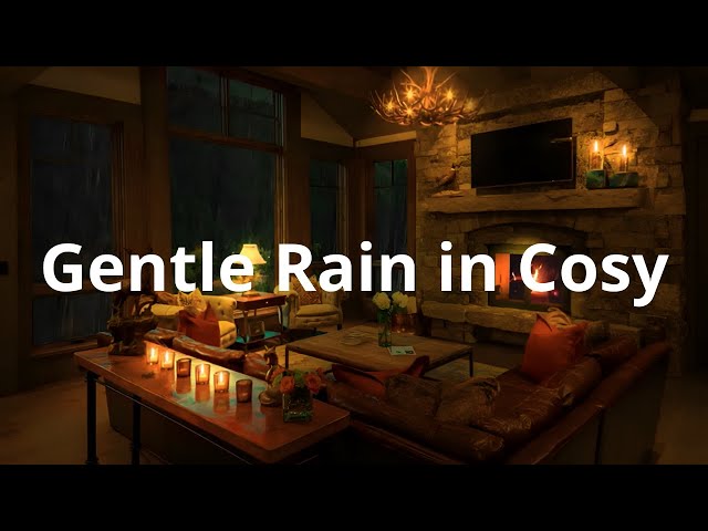 Gentle Rain in Cosy - Victorian London Living Room | | Ambience ASMR