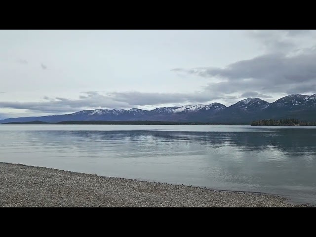 Swan and Mission Mountains, across Flathead Lake, Polson, Montana