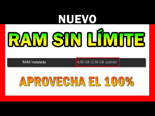 ✅ Cómo USAR TODA la MEMORÍA RAM de mi Pc Windows 11, 10 🔴 Qué es la Memoria Ram utilizable