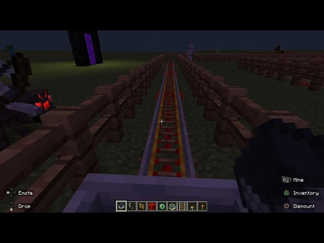 Minecraft nether rollercoaster to end dragon