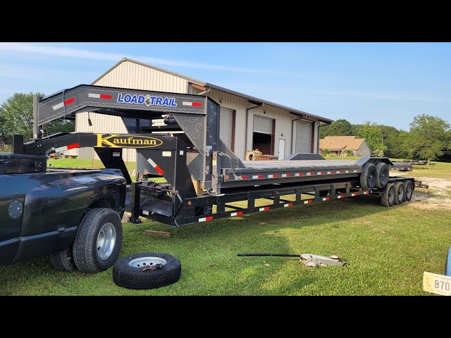 Stacked My Old Trailer On My New Trailer While Towing A Chevy Square Body | Hotshot Trucking