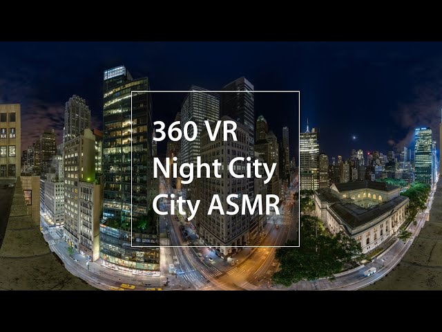 [360VR,ASMR]뉴욕맨허튼 야경,NEWYORK Manhattan rooftop night city view,City sound,ASMR,10 hours