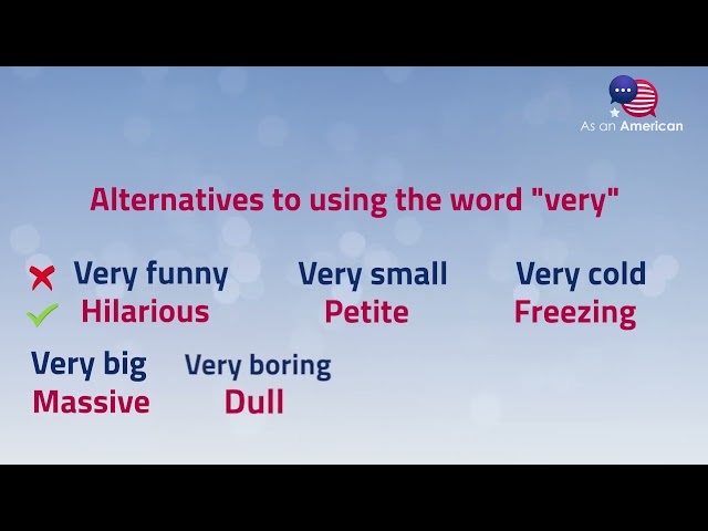 Learn with us easily Alternatives to using the word "very" 🧐