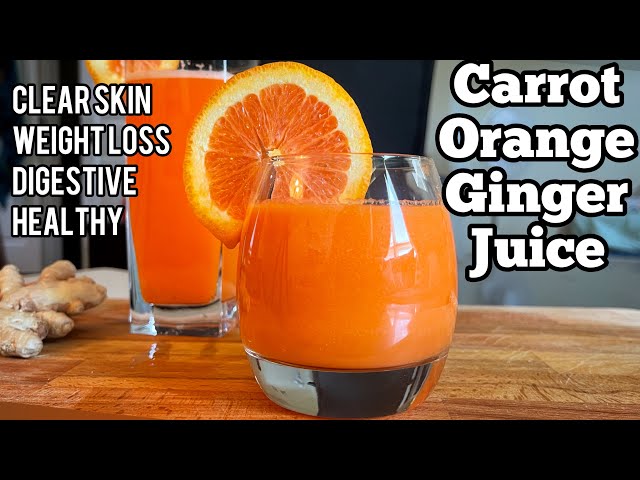 Carrot orange juice | Juicing recipes | Carrot Orange ginger juice | Carrot juice for weight loss