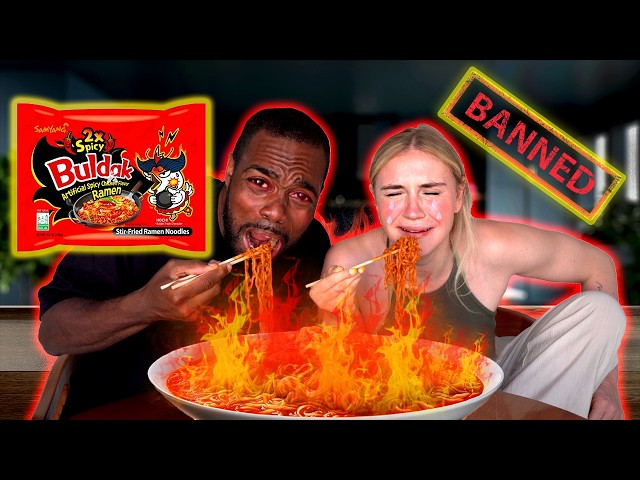 We Tried the 2X SPICY Ramen Noodles Challenge 🔥🔥 (EXTREME)