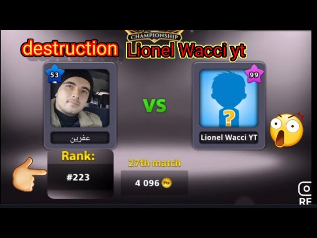 destruction( Lionel Wacci YT ) vs ali baker 8bp