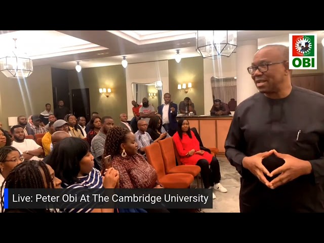 Peter Obi Lectured At Cambridge, Addressed Nigerians & Students At the school