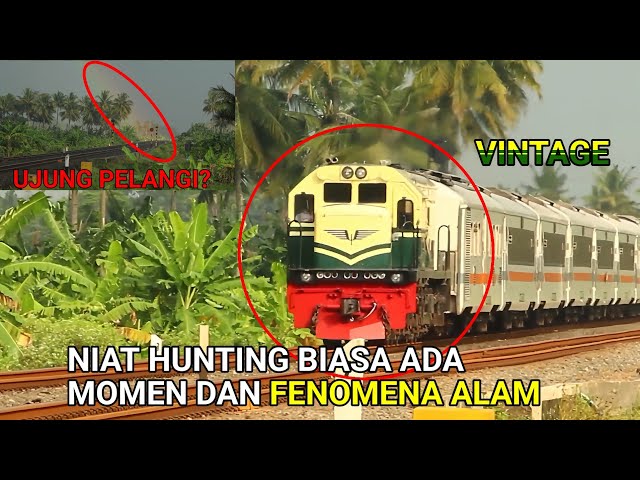 FENOMENA ALAM!! Ada Ujung Pelangi Di Rel Kereta || Hunting Kereta Api di Stasiun Kebasen