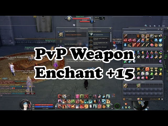 Gladiator Extendable PvP Weapon Enchanting to +15 Guide Euro Aion