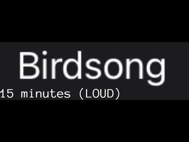 Birdsong Alarm 15 minutes (LOUD)