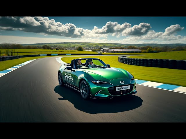 Dark Green Mazda Madness: Racing Lessons with Ash Miller at Blyton Park! 🌟🏎️