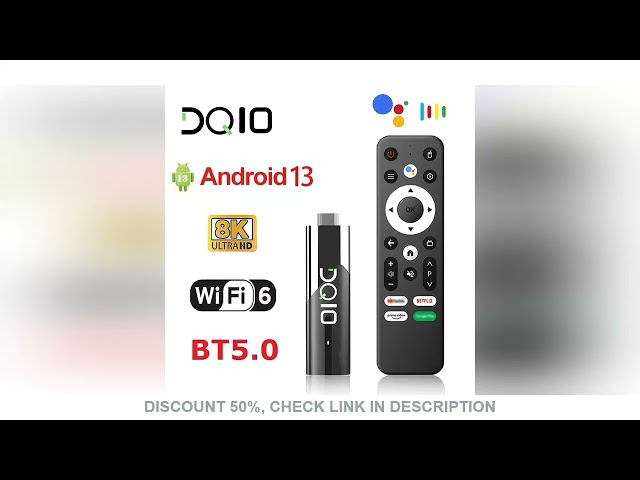 LEMFO DQ10 ATV Mini TV Stick Android13 Support 8K Video 4K Wifi6 Allwinner H618 Quad Core Cortex A53