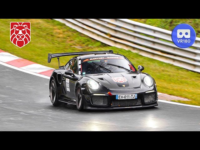 Porsche GT2RS MR on Nurburgring - Wet Full Lap- [180 VR]