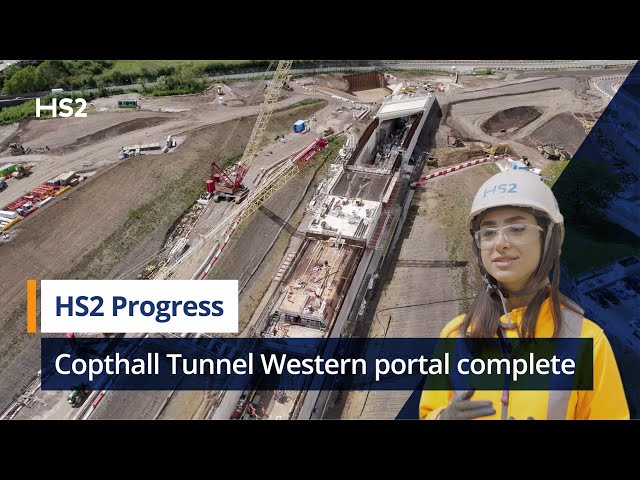 Progress on HS2’s Copthall Green Tunnel as Western portal is complete