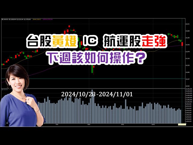 台股亮🟡燈 IC、航運股走強！台股大盤週報 10/28 ~ 11/01 ♔林恩如-飆股女王