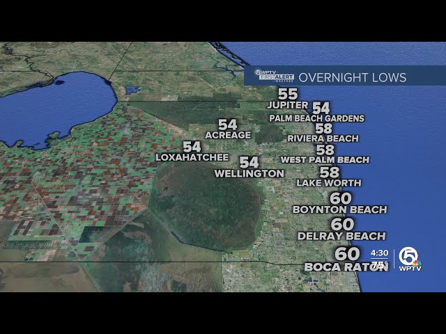 WPTV First Alert Weather Forecast for Evening of Jan. 29, 2025