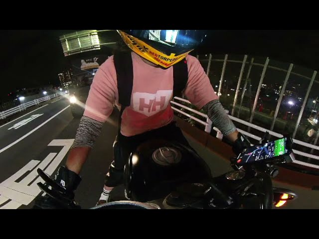 ぐりぐり動かしてみよう。360度VR都内ナイトツーリングtokyo night drive🏍Ducati Scrambler Exhaust ASMR.