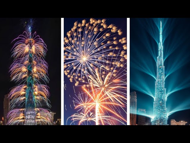 New Year Firework Burj khalifa 2024 | Dubai Firework 🎆 ♥️ ✨️