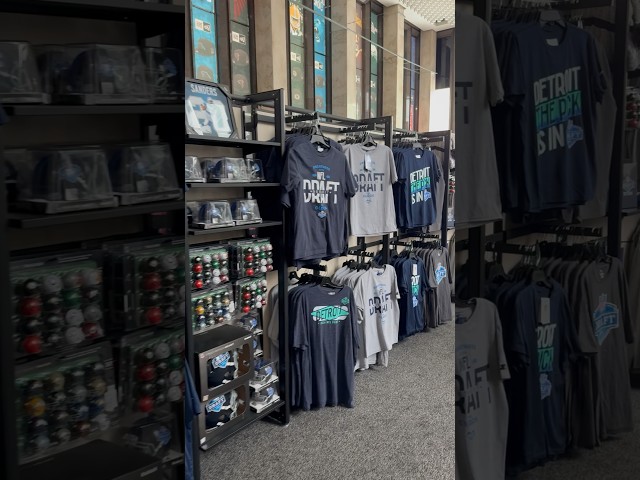 Look inside the NFL Shop in downtown Detroit #nfl #nfldraft