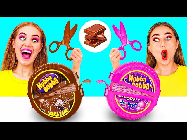 Real Food vs Chocolate Food Challenge | Fantastic Food Hacks by TeenTeam Challenge