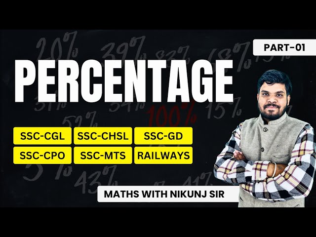 Percentage Tricks for SSC & Railways | SSC-CGL, CHSL, GD, CPO, MTS