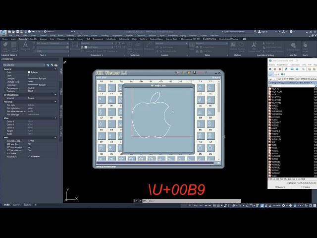 Autocad: How to view the contents of the SHX font