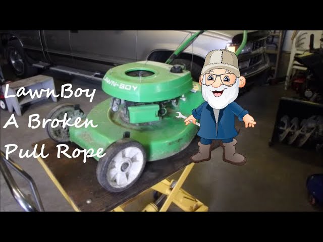 A Broken Pull Rope on a  Lawn-Boy ,