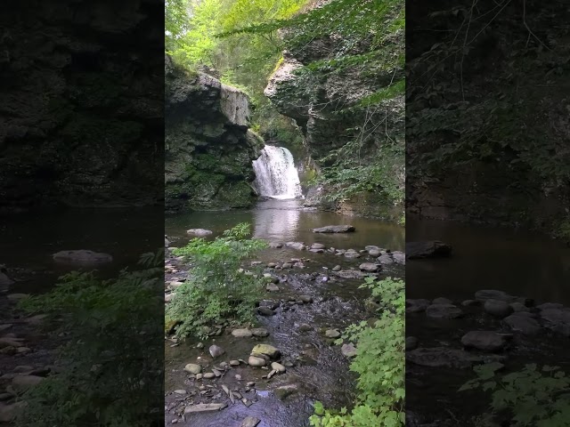 Marshalls Falls Waterfall late summer,  East Stroudsburg PA, Pennsylvania poconos waterfall #nature