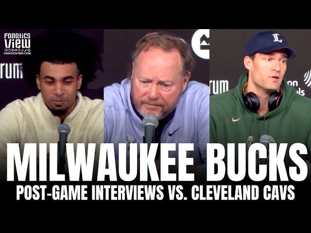 Brook Lopez, Jordan Nwora & Mike Budenholzer React to Milwaukee Bucks Win vs. Cleveland Cavaliers