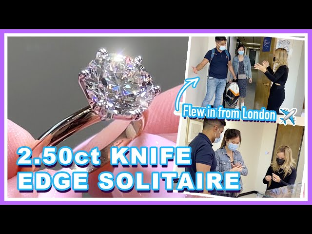 Why She Couldn't Find Her Dream Engagement Ring in London 2.50ct Round Diamond Knife Edge Solitaire