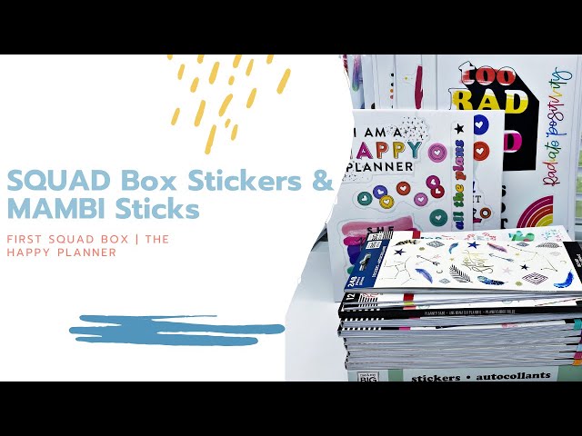 Squad Box Sticker & MAMBI Sticks Flip Through | The Happy Planner | Box 1