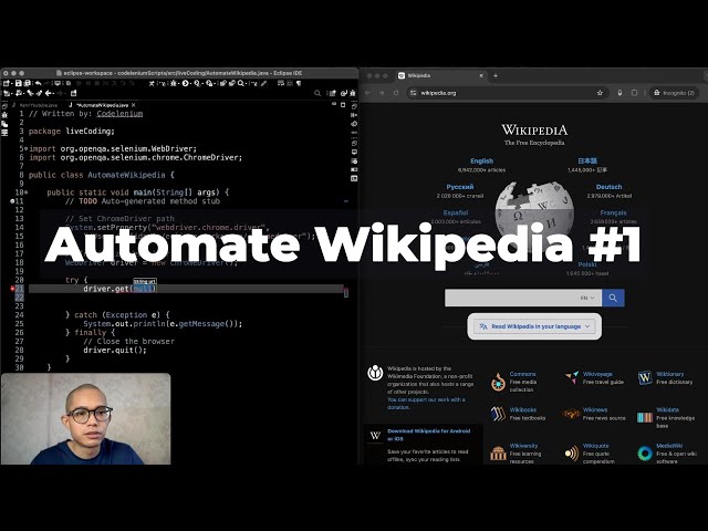 Uncut Coding | Automate Wikipedia | Selenium + Java (Ep. 1)