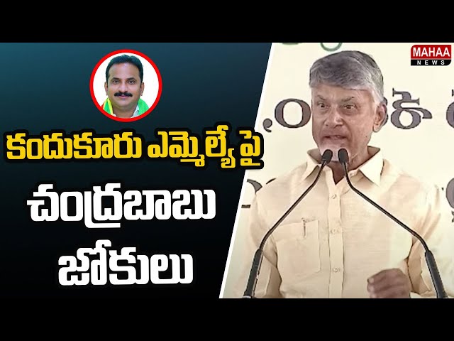 కందుకూరు ఎమ్మెల్యే పై చంద్రబాబు జోకులు | CM Chandrababu Jokes On Kandukur MLA