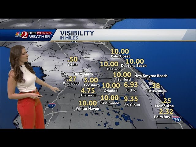 Dense fog still blanketing parts of Central Florida Wednesday