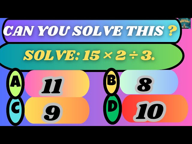 "LIVE Math Quiz Challenge | Can You Solve These Brain Teasers? 🧠🔥"