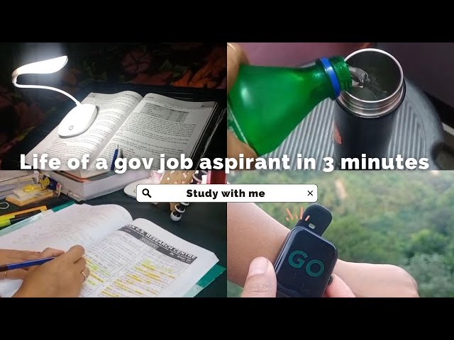 Life of a govt job aspirant in 3 minuts 🕒|| study vlog 📚💯