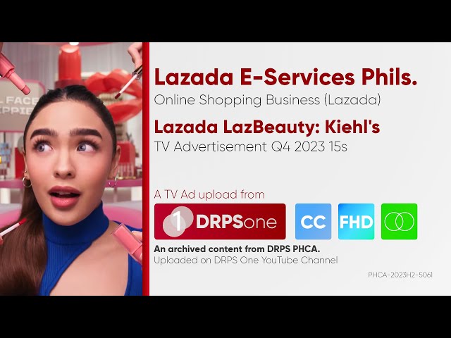 Kiehl's on Lazada LazBeauty TV Ad Q4 2023 15s (Philippines) [CC/HD/ST]