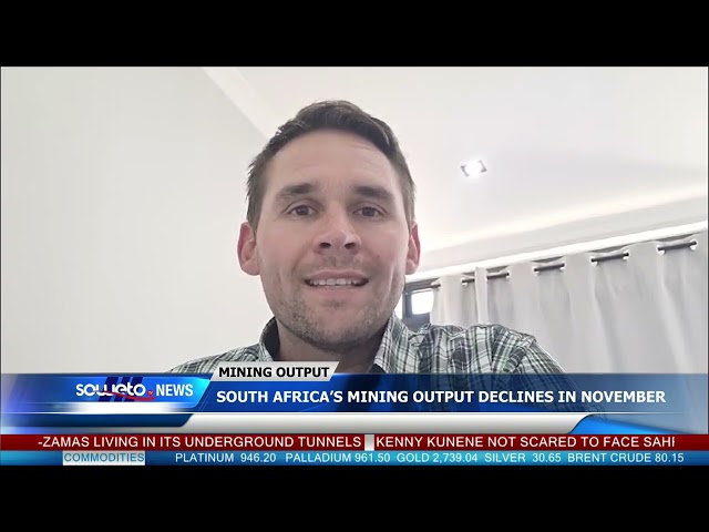 SOWETO TV NEWS | SOUTH AFRICA’S MINING OUTPUT DECLINES IN NOVEMBER