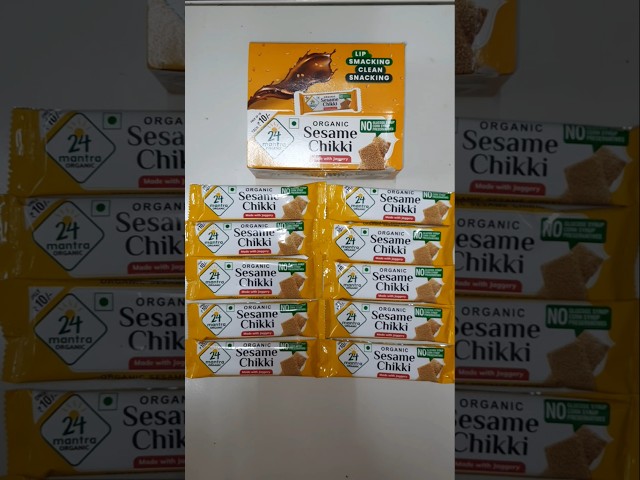 Rs.10/- only each 24 Mantra Organic Sesame Chikki #organic #chikki #jaggery