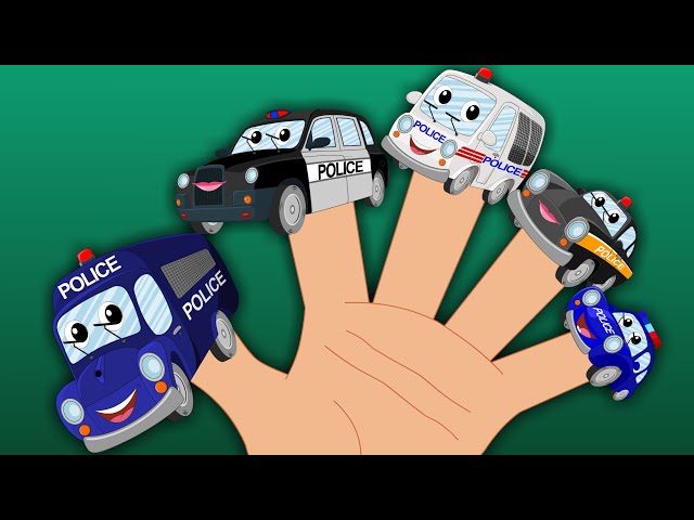 Ralph and rocky | Police Vehicles | Finger Family | Car Rhymes