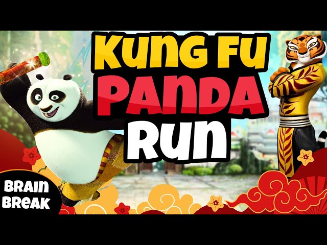 🐼 Kung Fu Panda Run 🐼 Fitness Run | Brain Break | GoNoodle Inspired