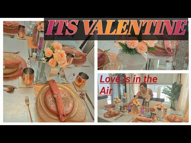 ROMANTIC VALENTINE TABLESCAPE//PERFECT VALENTINE DINNING TABLE AFFAIR//VALENTINE DECOR IDEAS