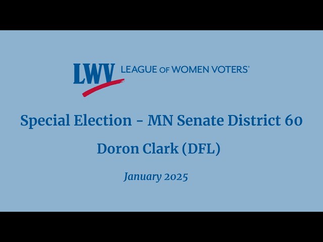 Special Election MN Senate District 60 - Doron Clark (DFL)