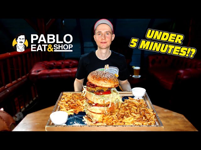 Pablo EscoBAR's 2kg Burger Challenge | SMASHED in RECORD TIME!!