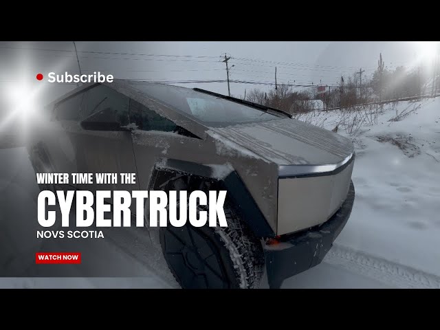 Tesla CYBERTRUCK winter handling - SNOWSTORM! Nova Scotia 🇨🇦 2025-02