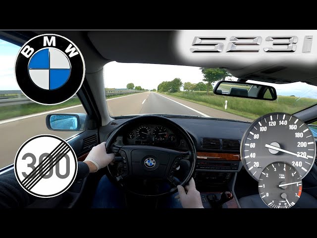 BMW E39 523i TOP SPEED NO LIMIT AUTOBAHN GERMANY